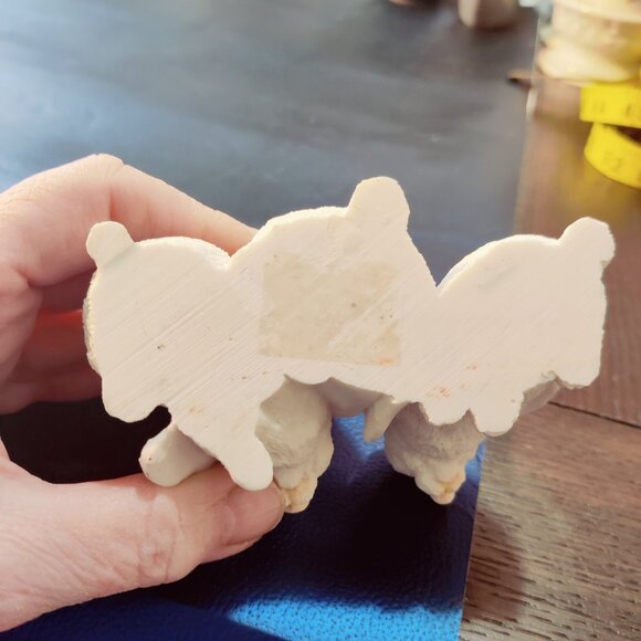 Set of 3 Holland Lop Eared Rabbits made of ceramic or resin. Stands 3.5"W x 5" L - Picture 8 of 9